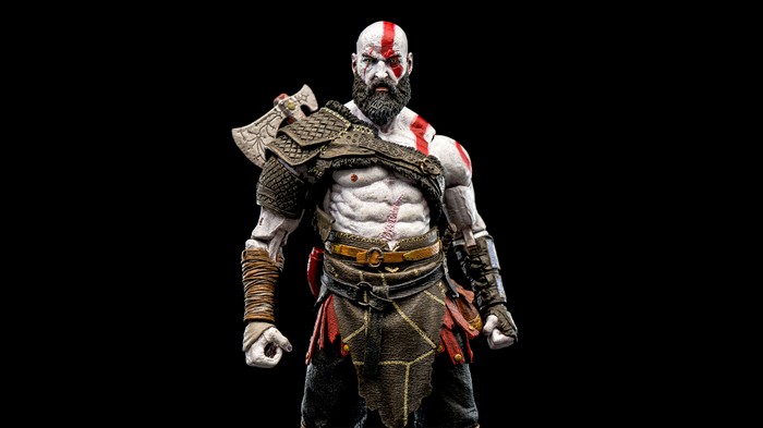 Kratos with Leviathan Axe from God of War 4K