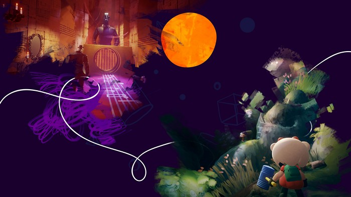 Dreams video game characters in surreal environment
