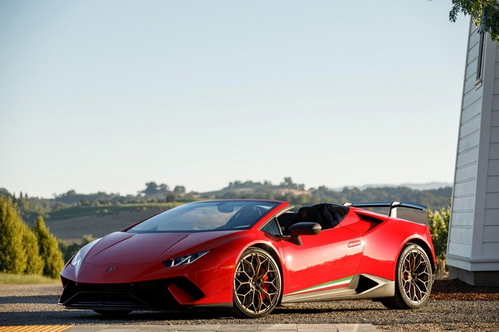 Red Lamborghini Huracan Performante Spyder