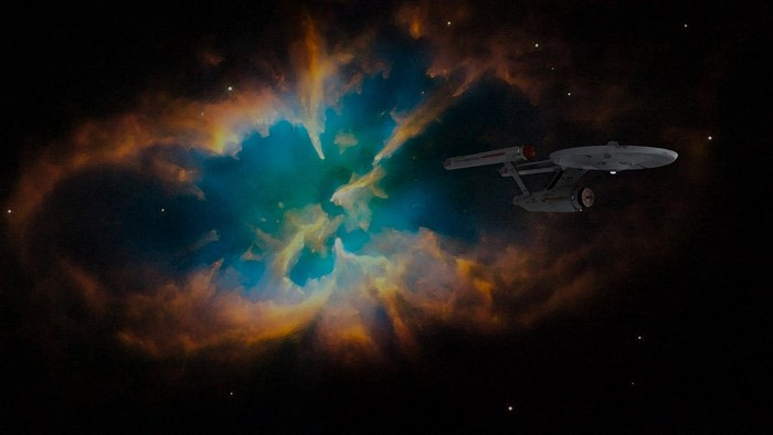 Starship Enterprise in a Nebula