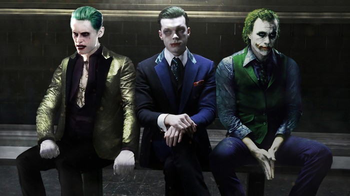 Three Jokers: Jared Leto, Cameron Monaghan, Heath Ledger