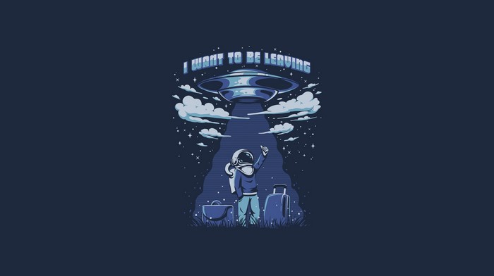 Astronaut being abducted by a UFO