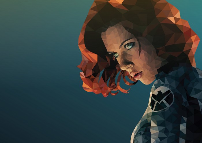 Black Widow low poly artwork