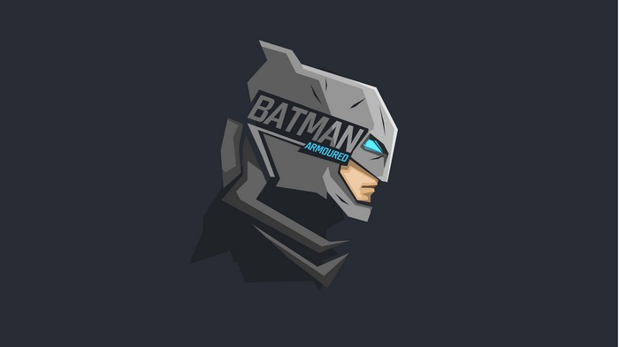 Armoured Batman Minimalist Digital Art
