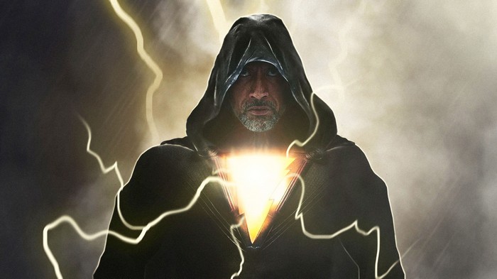 Black Adam with lightning