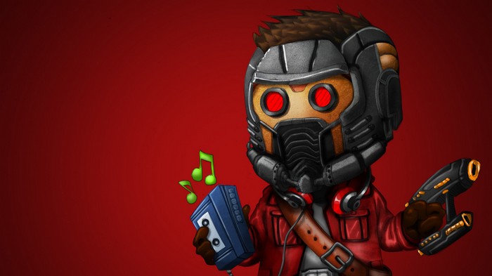 Star Lord Artwork with Cassette Player and Blaster