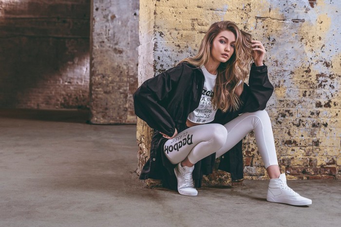 Gigi Hadid in Reebok outfit