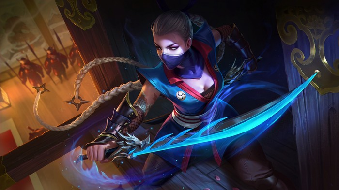 Arena of Valor 4K: A Ninja Warrior with Glowing Blades