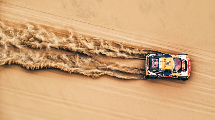 Peugeot 300 Rally Car Racing in the Desert