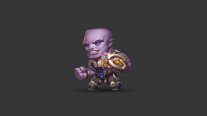 Chibi Thanos with Infinity Gauntlet