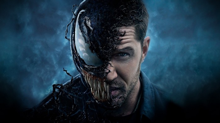 Tom Hardy as Venom in Venom Movie Artwork