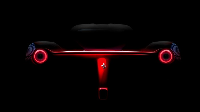Ferrari car rear lights and logo