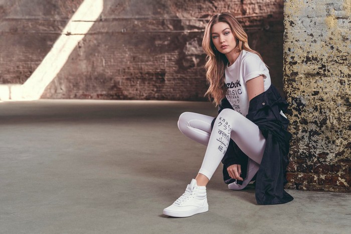 Gigi Hadid in Reebok outfit
