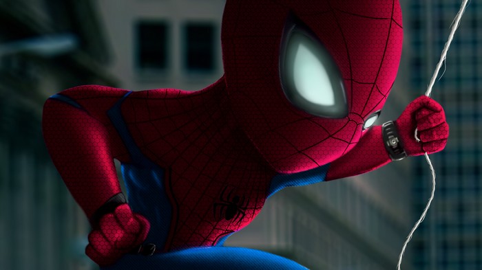 Spiderman artwork closeup 4K