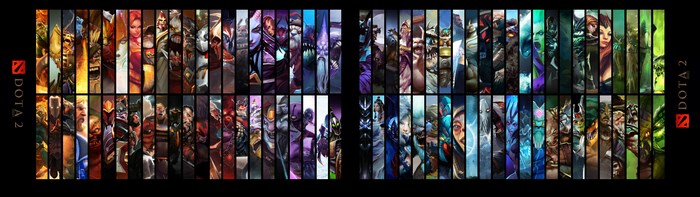 Dota 2 Characters Collage