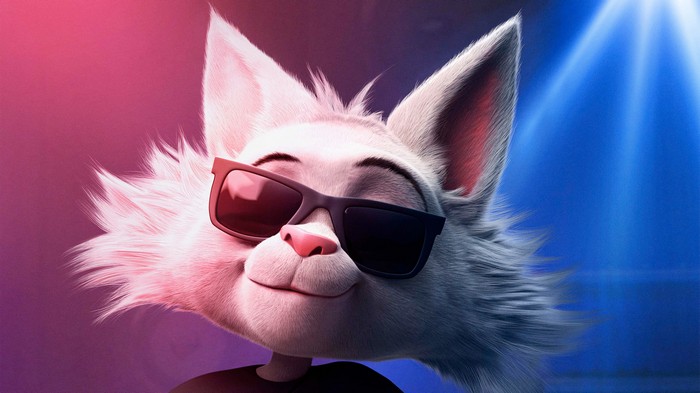 Animated cat wearing sunglasses