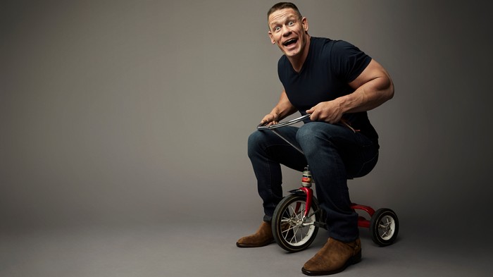 John Cena on a tricycle