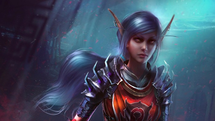 World of Warcraft Elf Warrior Digital Art
