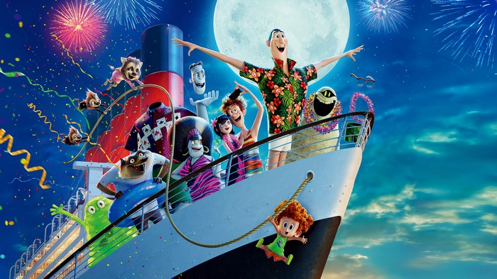 Hotel Transylvania 3 Summer Vacation characters on a cruise ship