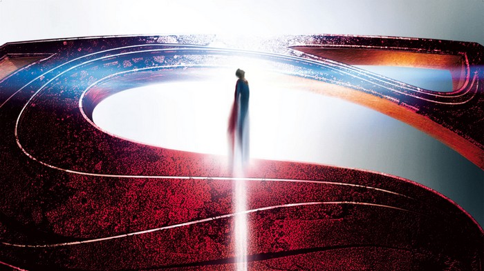 Superman logo with Henry Cavill