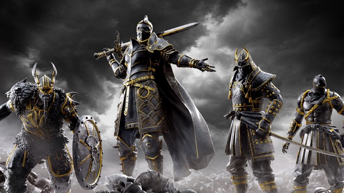 For Honor characters in battle 4K
