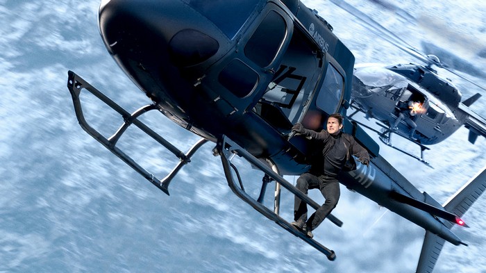 Mission Impossible Fallout: Tom Cruise on Helicopter