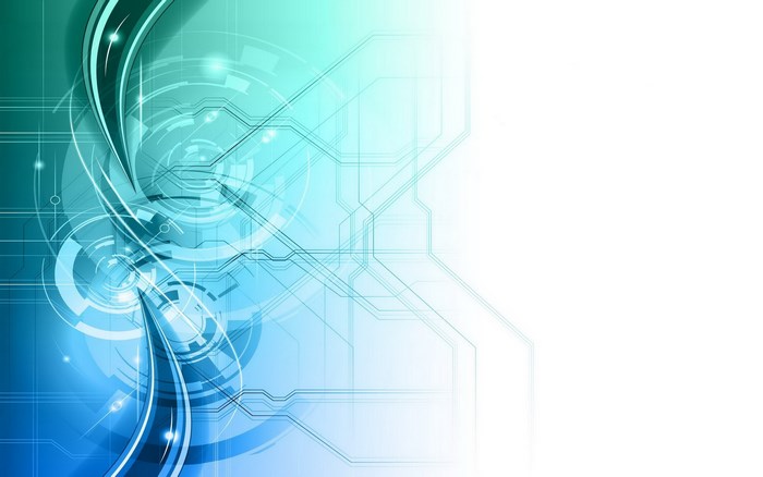 Abstract blue and green technological background