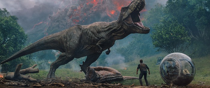 Tyrannosaurus Rex and Explorer in Jurassic World 4K