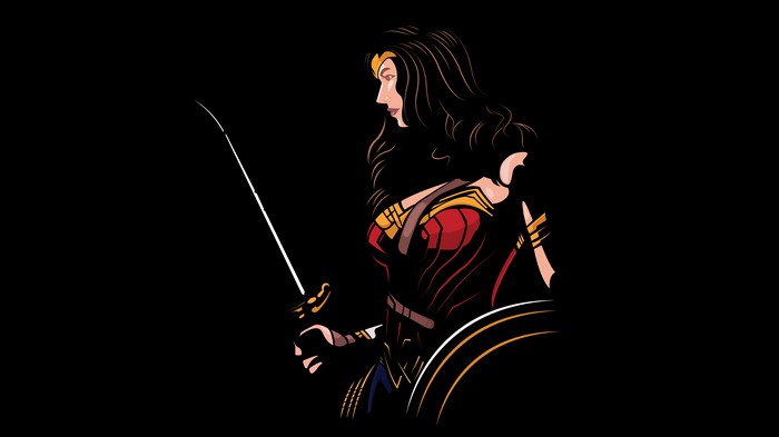 Wonder Woman Artwork with Sword