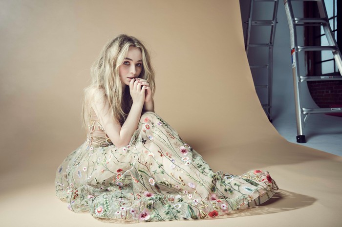 Sabrina Carpenter in a floral dress
