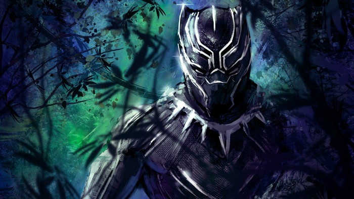 Black Panther Artwork in Vibrant Jungle 4K