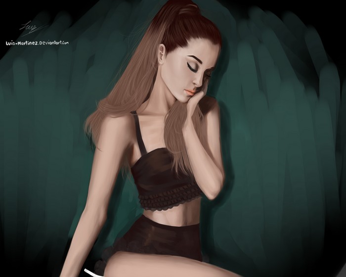 Ariana Grande digital art by Luis-Martinez