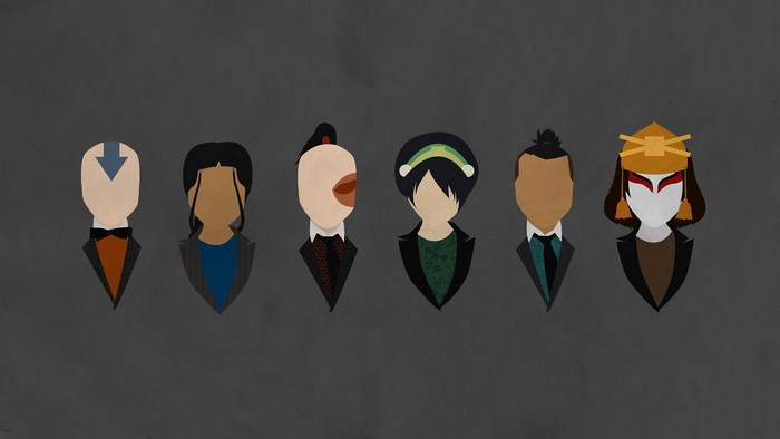 Avatar The Last Airbender characters minimalist art