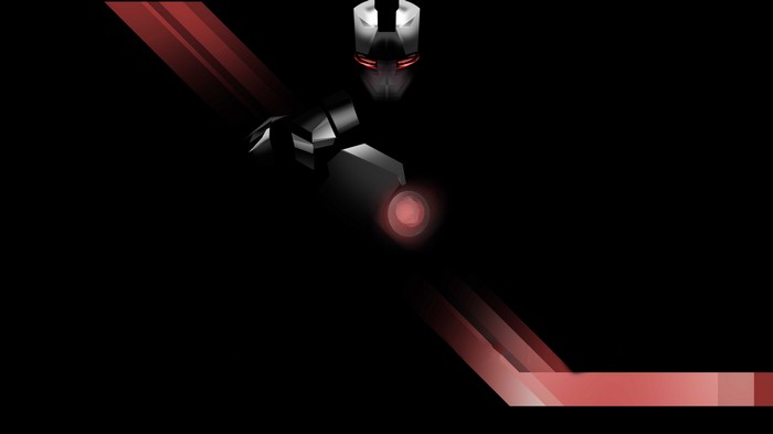 War Machine artwork with red accents