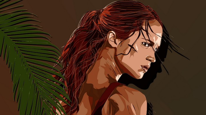 Alicia Vikander as Lara Croft in Tomb Raider artwork