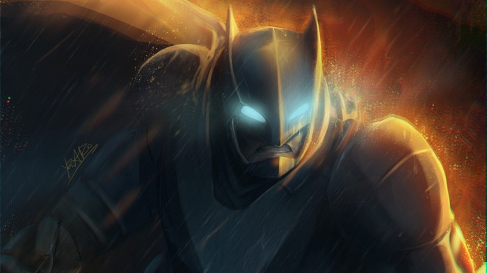 Batman Artwork with Glowing Eyes