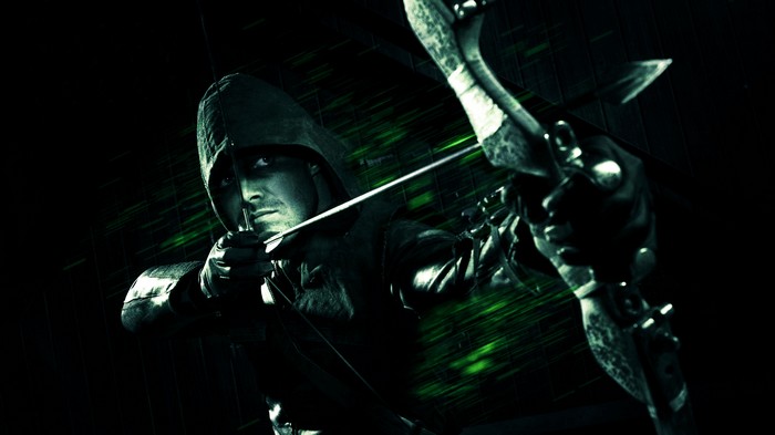 Green Arrow with Bow and Arrow
