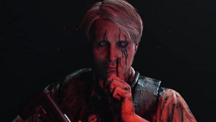 Cliff Unger from Death Stranding covered in blood