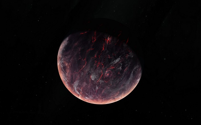 Volcanic Planet in Digital Universe 4K
