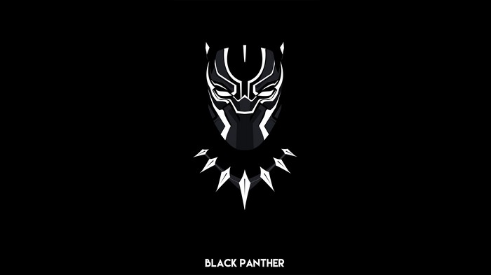 Black Panther minimalist artwork 4K