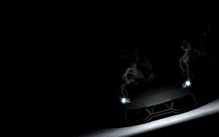 Lamborghini Aventador with smoke