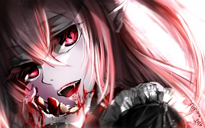 Intense Vampire Girl from Seraph of the End