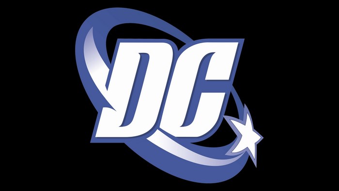 DC Comics logo with swoosh and star