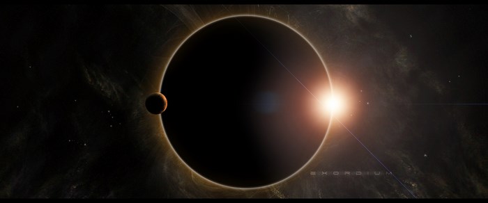 Exordium Sci-Fi Eclipse Wallpaper