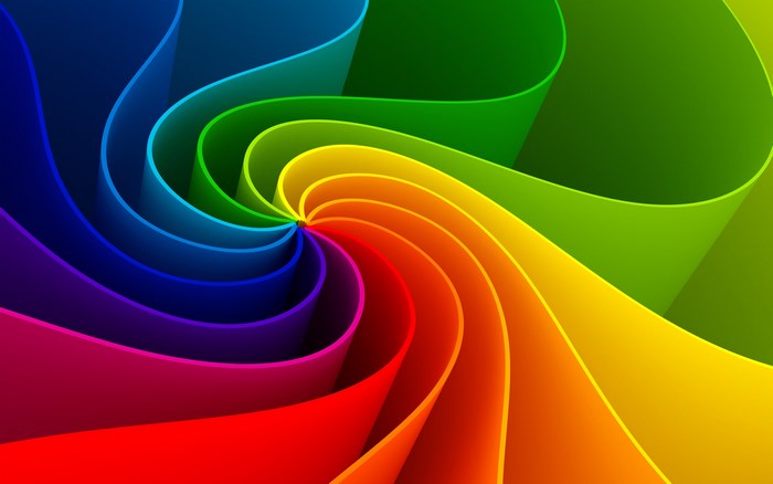 Rainbow swirl abstract background