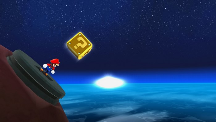 Mario from Super Mario Galaxy in space