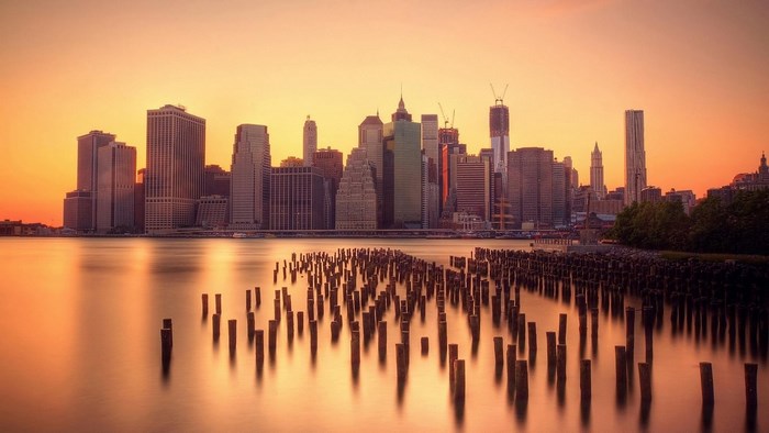 New York City Skyline at Sunset