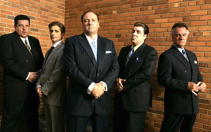 The Sopranos Cast Against Brick Wall