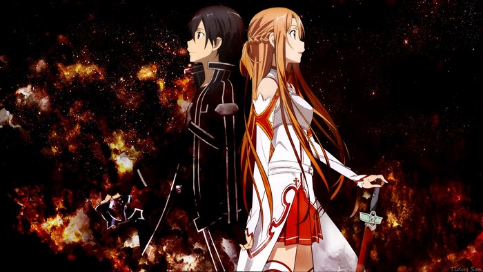 Kirito and Asuna from Sword Art Online