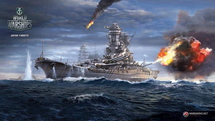 World of Warships Japan Yamato Battleship Firing